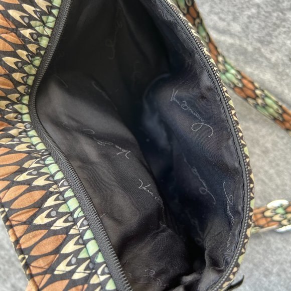 LIKE NEW - Vera Bradley Sierra Stream Hipster Cross Body zipper Blue Brown - Picture 5 of 6